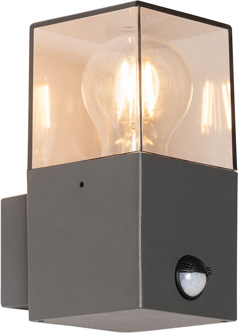 Außenwandleuchte dunkelgrau und Bewegungsmelder IP44 - Dänemark