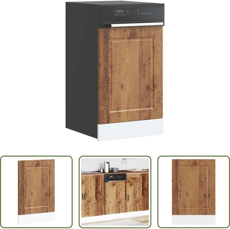 Holzoptik - Geschirrspülerblende Porto Altholz-Optik 45x1,5x67 cm