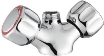 09440/DC Spültischbatterie mit Griffen Verchromt - Messing - Idral