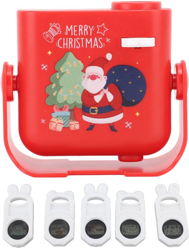 Weihnachtsprojektor für Kinder, Dekoration mit mehreren Mustern, LED-Umgebungslicht mit 5 Folien - Ej.life