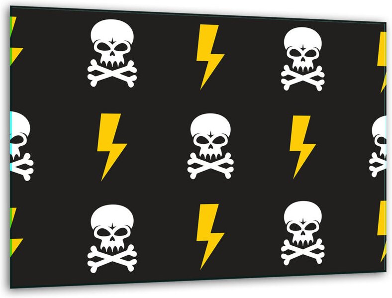 Glashackkungsbrett. 40x30 Schädelstand