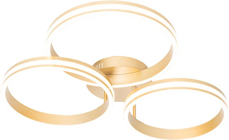 Deckenleuchte Messing inkl. led 3-Stufen dimmbar 3-Licht - Navara