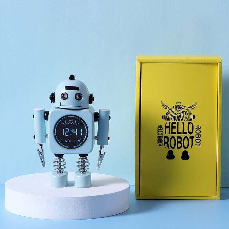 Kinderwecker mit Tag-/Nacht-LED-Licht. Mit 5 verschiedenen Melodien, 3 Lautstärkestufen, Anzeige von Uhrzeit und Umgebun...