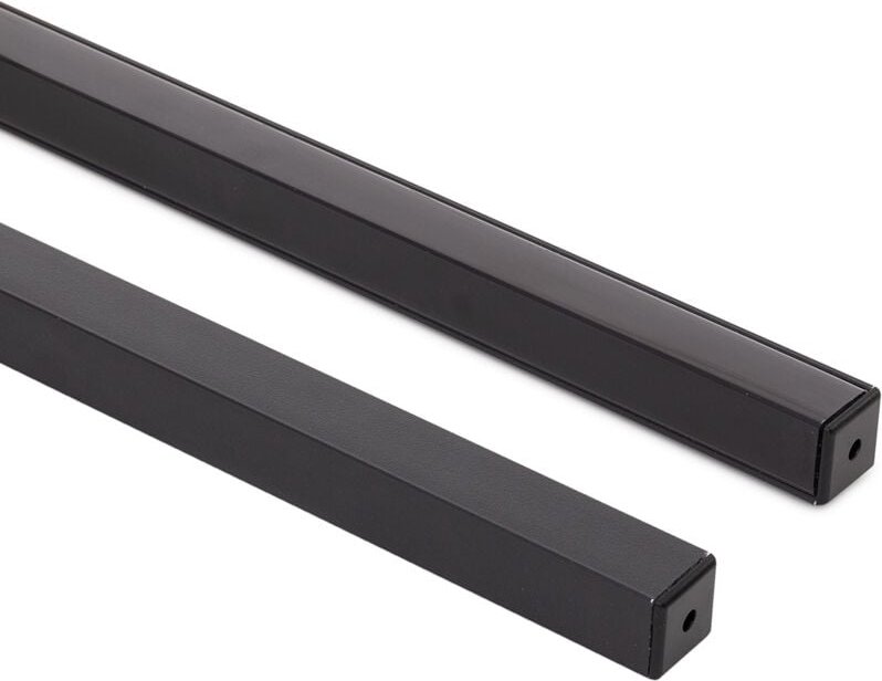 Aluminiumprofil Ecke Dreieckig 2m für LED Streifen bis 10mm Schwarz 2 m Schwarz transluzent