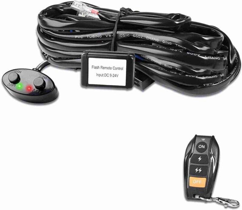 Zoternen - LED-Lichtleisten-Kabelbaum-Kit, 480 w, kabelloses Fernbedienungs-Kit, 18 AWG-Kabel für Auto-Nebelscheinwerfer...