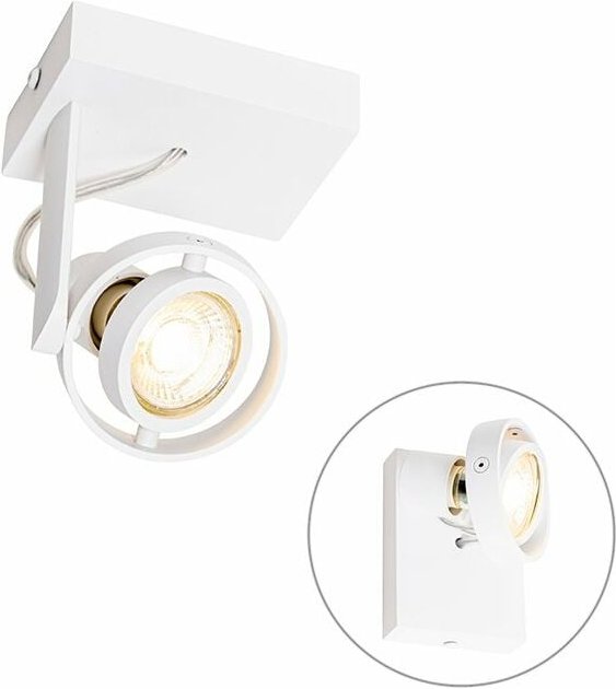 Moderner Deckenspot weiß dreh- und kippbar GU10 50mm - Master