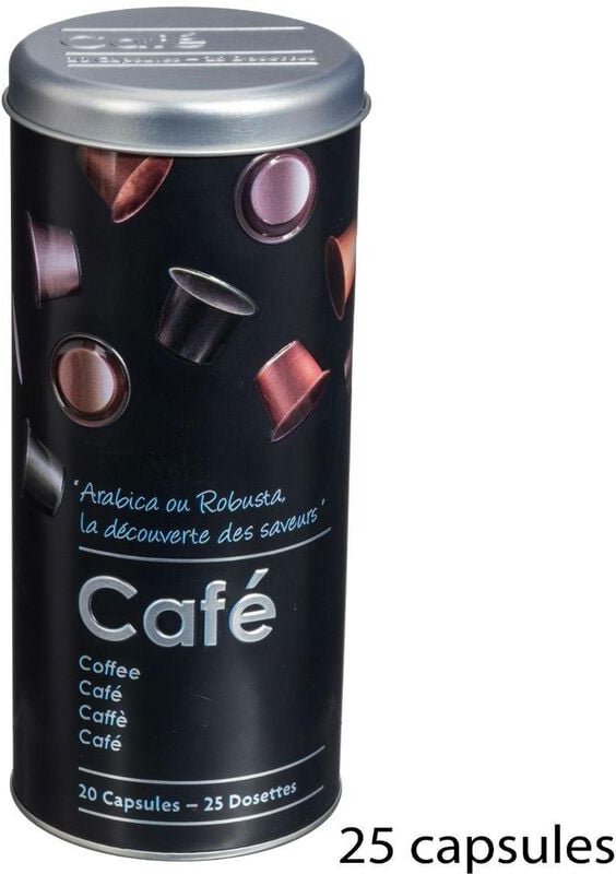 5five Simply Smart - Kaffeekapsel-dose metall black edition schwarz - 5five