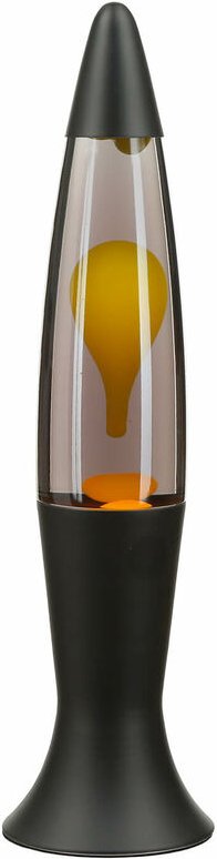 Thumbnail - Licht-erlebnisse - Lavalampe Schwarz Grau Gelb Retro 40 cm hoch roxy Tischleuchte