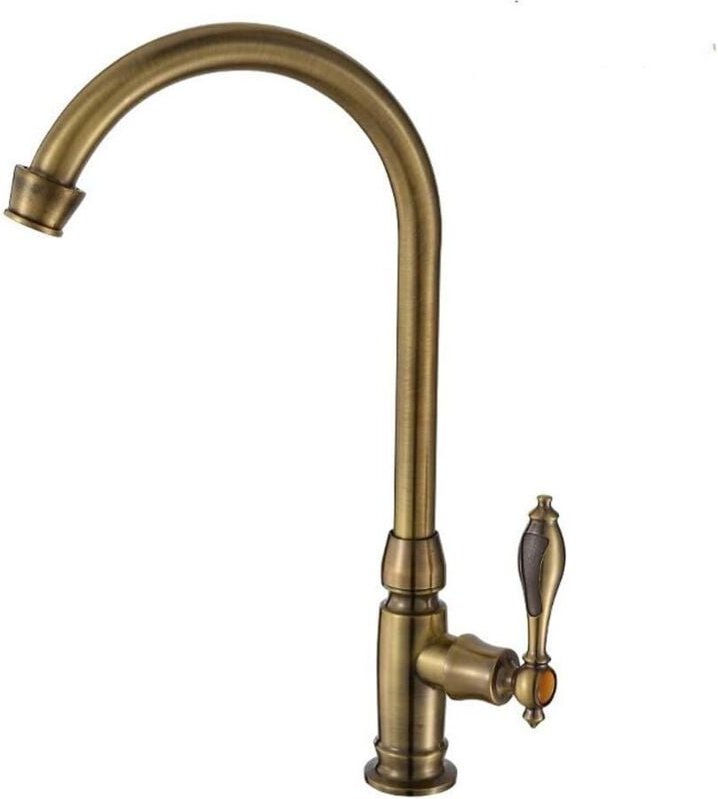 Shmshng - Monoblock-Küchenarmatur, bleifrei, Küchenspülenarmatur, 360 Grad schwenkbar, hoher Bogen, Einhebel-Bar-Pre-Bad...