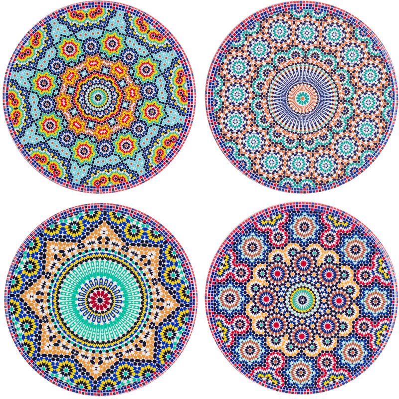 Signes Grimalt - Mandala Untersetzer 4U Runder Vintage-Untersetzer – 11 x 11 cm