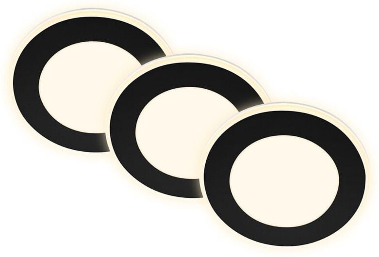 Briloner - 3er Set led Einbaustrahler led Einbauleuchten Spots 3 Schaltstufen warmweiß