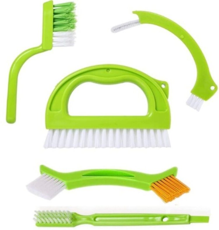 Bürste für Bad, Küche und Haushalt, Fugenbürste für Böden, Fenster und Schimmel, Fliesenfugenbürste (5 Bürsten enthalten...