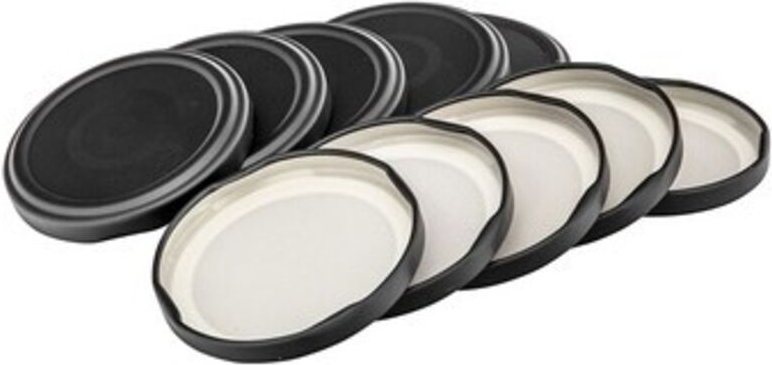 Selgros111 Kappen fi 66 - 10 Stk. Mattschwarz