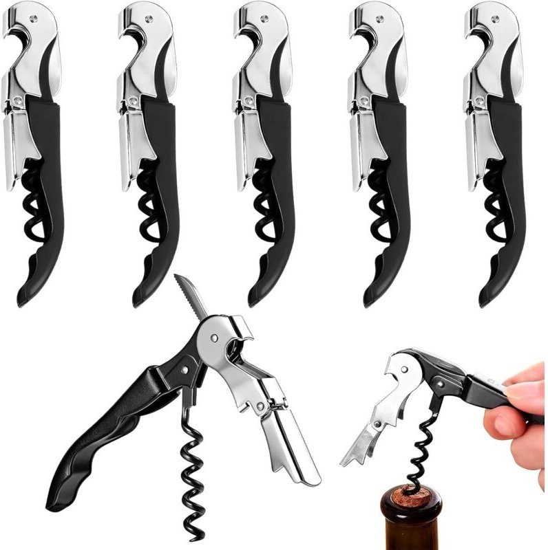 Professionelles Weinbar-Set, 6-teilig, 3-in-1-Sommelier-Set, individuell anpassbare Weinbar, mit Flaschenöffner und Foli...