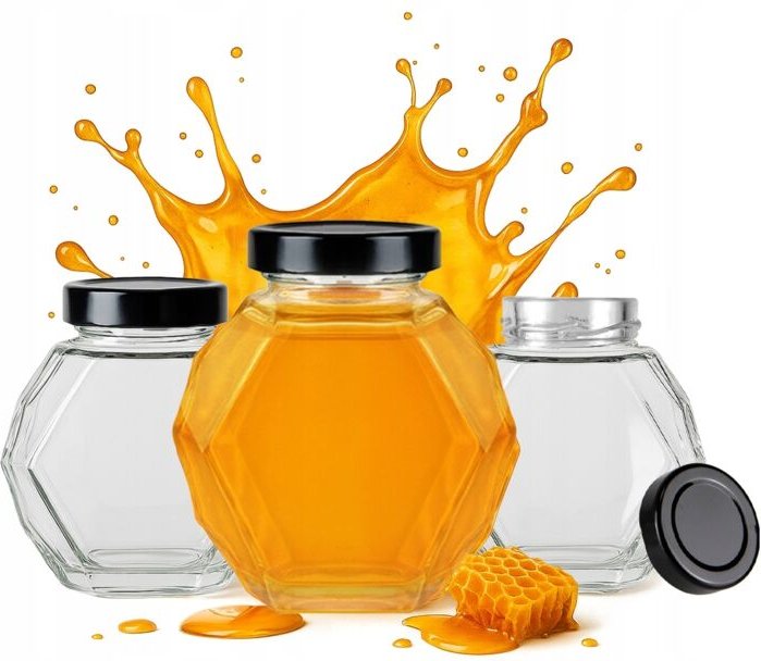 5x GUCIO Glasgefäß 200ml für Honig, Marmelade, Geschenk, Hochzeit, Glasflaschen