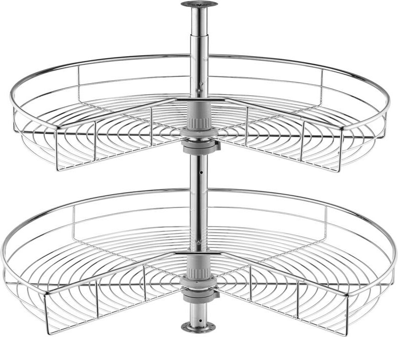 28' Nierenförmiger Chrom-Eck-Organizer - Verwandeln Sie Ihren Stauraum in der Küche - Mophorn
