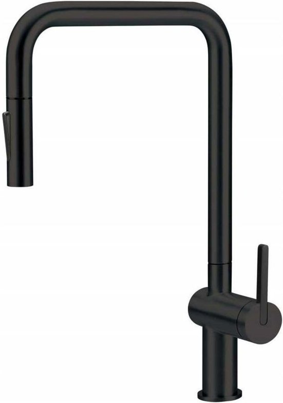 Deante Moderne Küchenarmatur Schwarz Matt Edelstahl