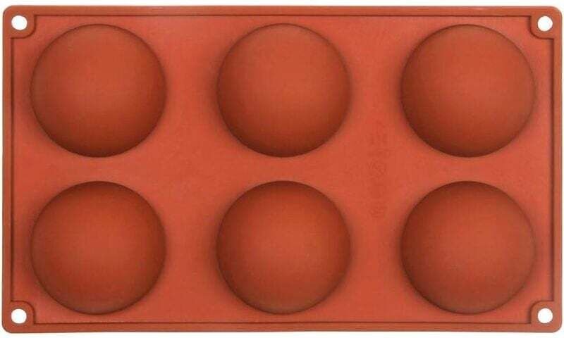 Halbkugelförmige Silikon-Kuchenform, Dessertkugel, Muffinform, Gebäckform, Geleeform, Puddingform, Farbe zufällig - Fei ...