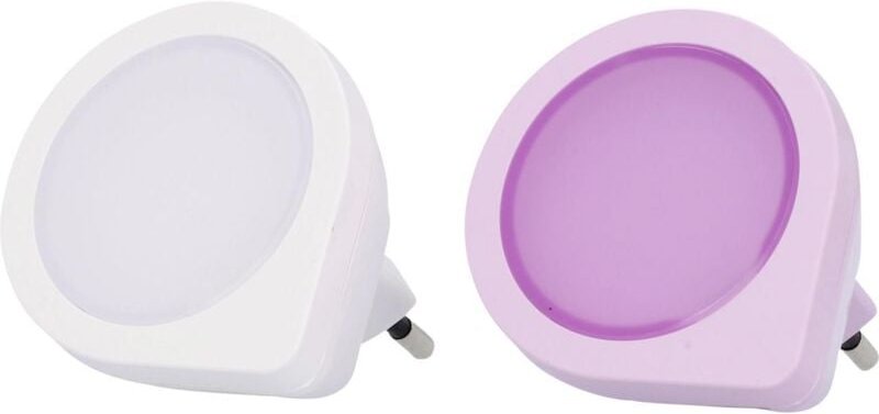 Weitere - led Nachtlicht 2er Set und Dämmerungssensor weiß, hellblau, pink Nachtlicht