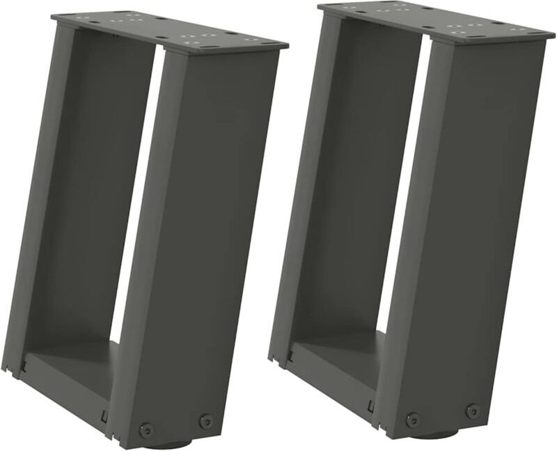 Maison Exclusive - Couchtischbeine U-Form 2 Stk. Anthrazit 30x(30