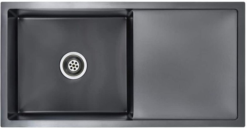 Maison Exclusive - Handgefertigte Küchenspüle Schwarz Edelstahl