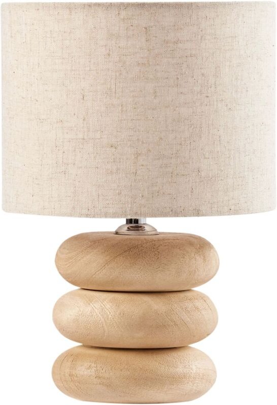 Tischlampe BETWA Mango Holz Hellbraun