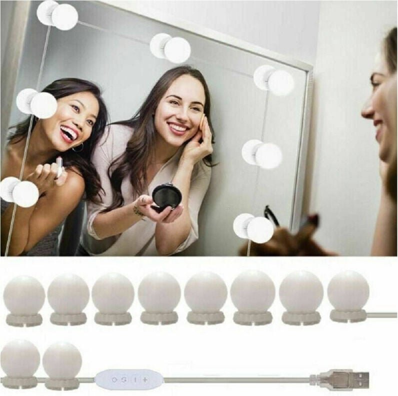 Trade Shop Traesio - Trade Shop - kit 10 pezzi lampadine led rotondi für tructura make up bagno -