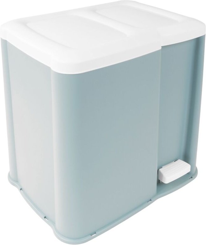 Abfalleimer Duo 20L von Zebra Treteimer Mülleimer Abfallsammler Müllsammler TOP - petrol