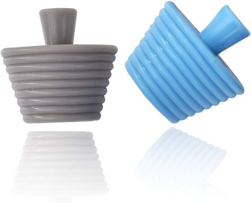 Stück universeller Silikon-Badewannenstopper für Küchenspüle, Wanne, Waschbecken, Badewanne, Wanne, Badewanne (blaugrau)