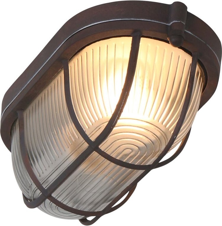 Steinhauer - Decken Strahler Leuchte Glas rost-braun Industrie-Stil Flur Küchen Beleuchtung Lampe 1340B