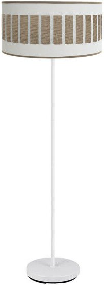 Fabrilamp - Boden Wohnzimmer Ivanna 1xe27 Weiß/Weiß-Holz 163x40x40 Cm