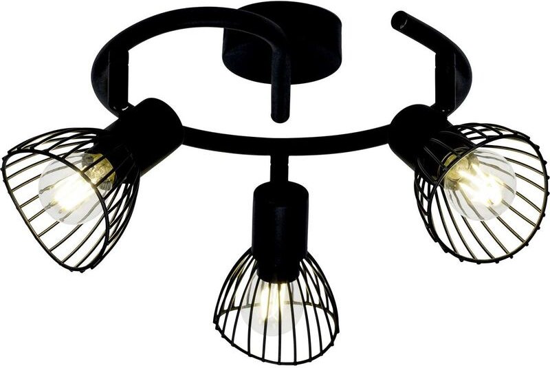 Brilliant - Lampe Elhi Spotspirale 3flg schwarz 3x D45, E14, 40W, geeignet für Tropfenlampen (nicht enthalten) Köpfe sch...