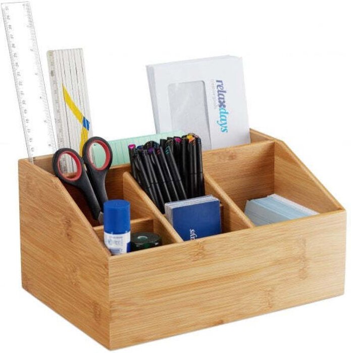 Tischaufbewahrung aus bambus mit 6 fachern 8830