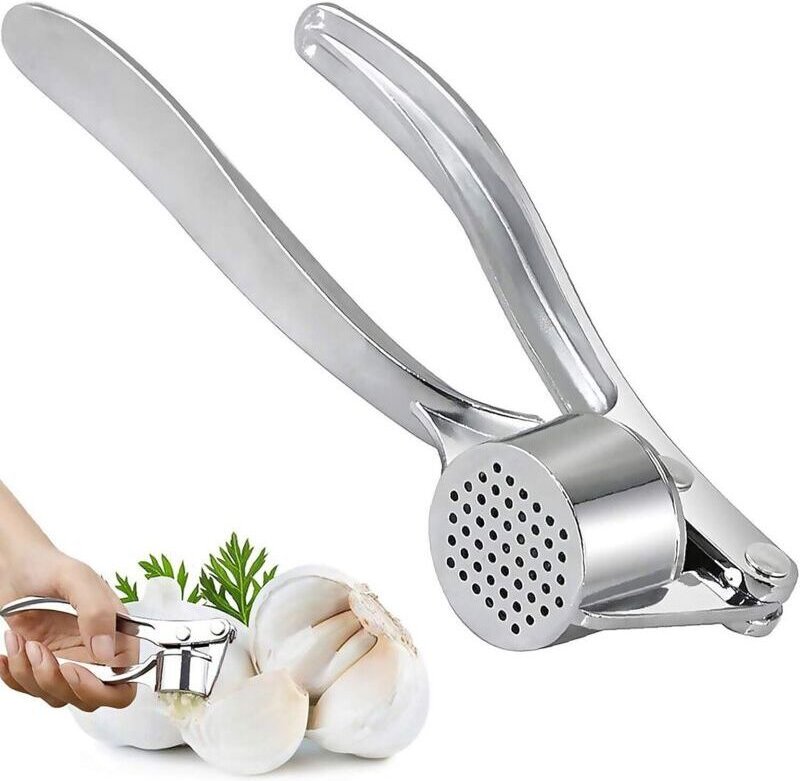 Knoblauchpresse, Edelstahl Knoblauchschneider Knoblauchpresse Knoblauchzerkleinerer Spülmaschinenfest Praktischer Küchen...