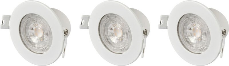 Sygonix - SY-6418008 LED-Einbauleuchte 3er Set led led 5.5 w Weiß