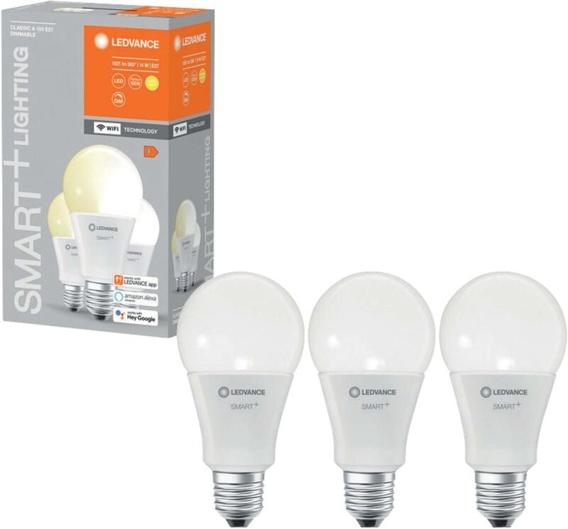 Ledvance - smart+ eek: f (a - g) smart+ WiFi Classic Dimmable 100 14 W/2700K E27 E27 14 w Warmweiß