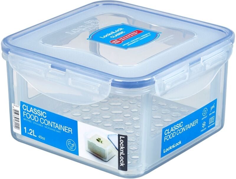 Lock&lock - Vorratsdose quadratisch, 1,2 l mit Serviereinsatz 155 x 155 x 87 mm