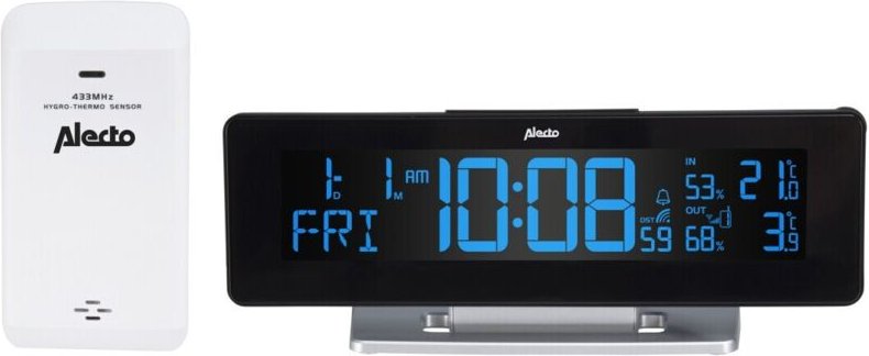 Alecto Digitaler Wecker mit Wetterstation