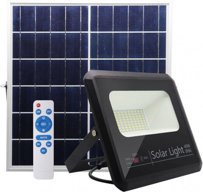 Projektor Solar Malaquita 40w 6500k Schwarz 3600lm (20,5x23x6)(35x23,5x2) cm Steuerung und Cable 5m