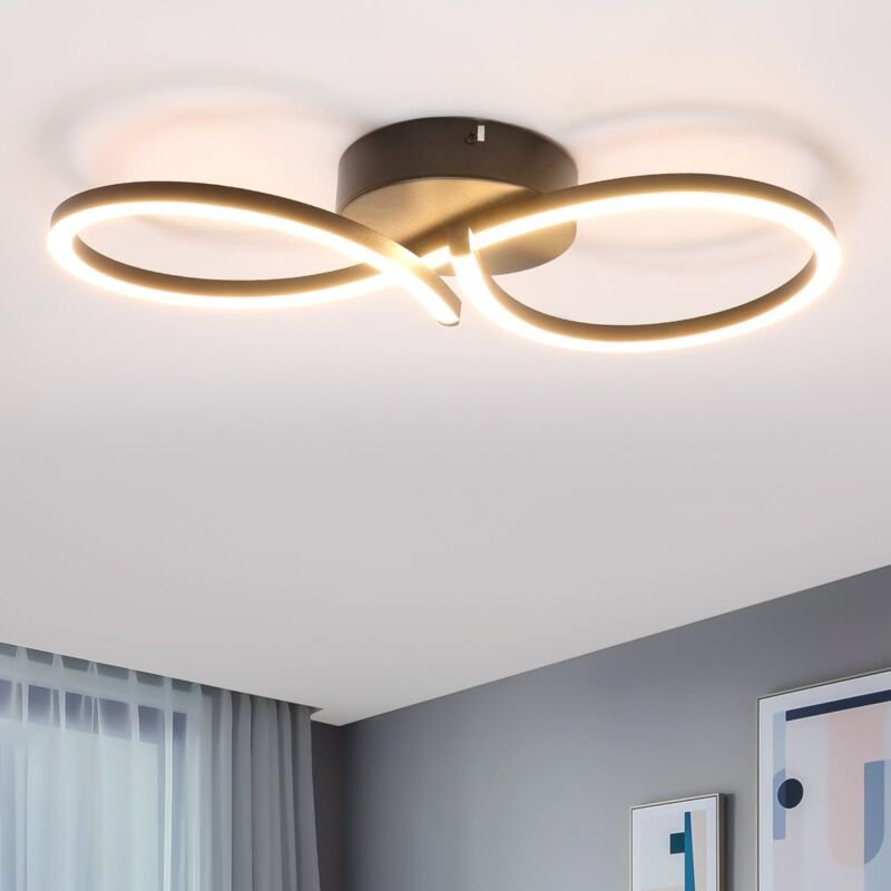 Thumbnail - Deckenlampe led Deckenleuchte Wohnzimmer - 24W Wohnzimmerlampe Modern Kreative Design Schwarz Küchenlampe 3000K Warmweiß...