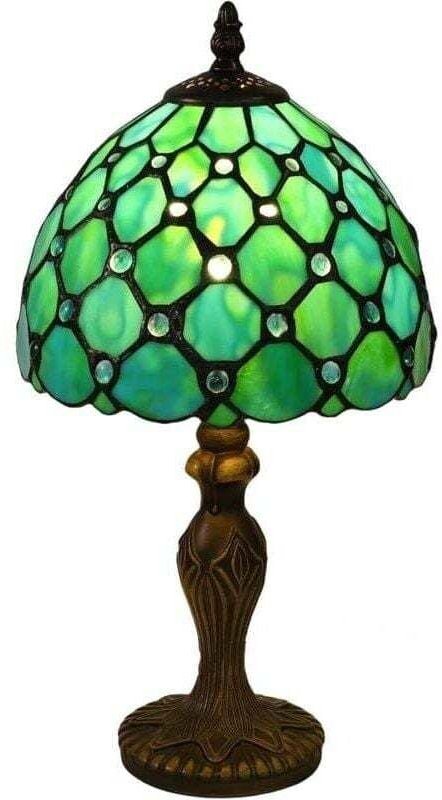 Tiffany-Lampe, Vintage-Buntglas-Dekorlampe, Schreibtischlampe, Nachttischlampe, Leselampe, Tischlampe, für Schlafzimmer ...
