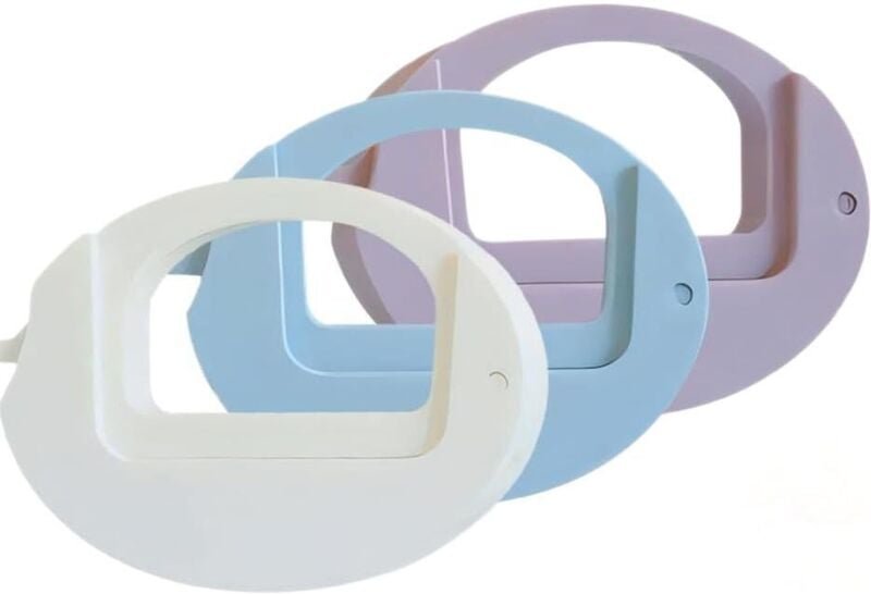 Lebensmittelaufbewahrungsclips, 7,5 x 5,5 cm, 3er-Set, weiß, blau, lila, kompatibel mit Müsli- und Snackbeuteln.