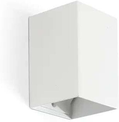 LUNE glatte weiße quadratische Wandleuchte mit Schalter 40530