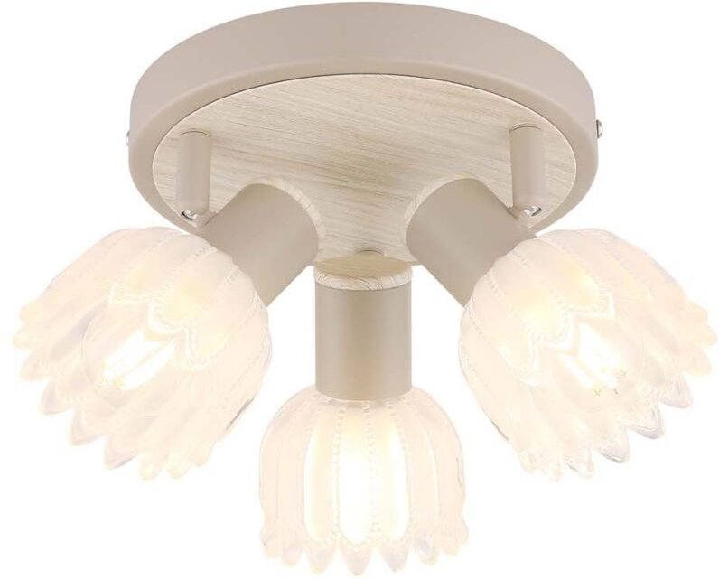 Deckenleuchte Deckenlampe Wohnzimmerlampe Metall sand matt schwenkbar D 34 cm