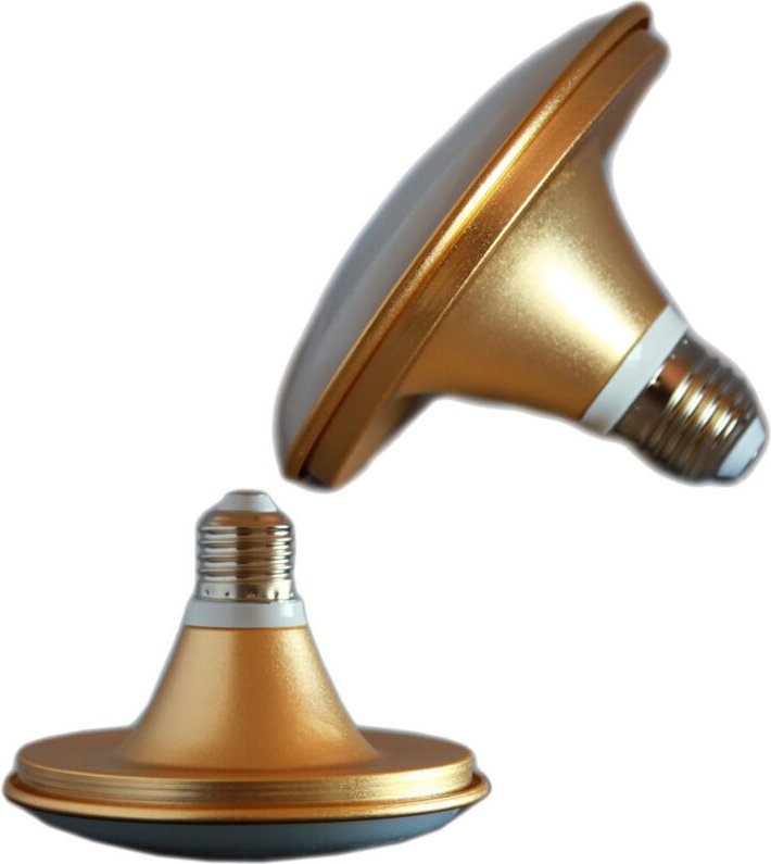 Trade Shop Traesio - Trade Shop - glühbirne led-lampe smd globe sphere birne 18 30 w 6500K weisses licht E27 gold -