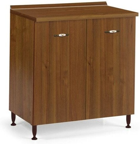 Argonauta - Antik Nussbaumfarbener Küchenblock Cm 80x50xH 85 mit 2 Türen