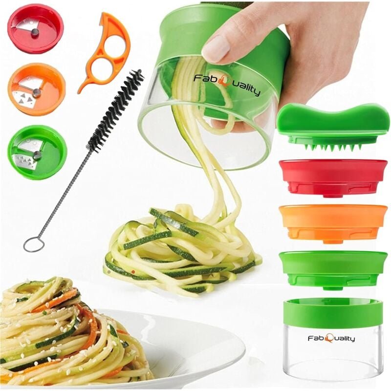 Gemüse-Spaghetti, Gemüseschneider, Spiralschneider, Gemüse-Spaghetti, 3-in-1-Gemüse-Spiralschneider