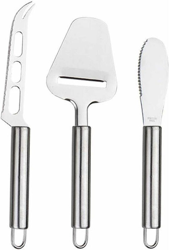 Piezas Käsemesser-Set, Käsemesser, Buttermesser, geeignet zum Schneiden von Käse und zum Schneiden in kleine Stücke (3 A...