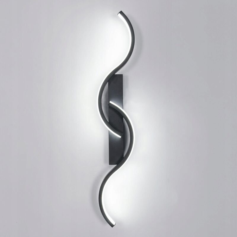 GOECO Moderne LED-Wandleuchte, 12 W, 1350 lm, Kaltweißes Licht (6500 K), Wandleuchte für Schlafzimmer, Flur, Treppenhaus...