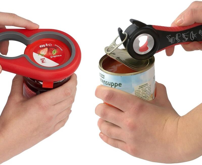 Multifunktionaler 2-teiliger Flaschen- und Dosenöffner in einem: Ideal für Senioren, Frauen und Kinder mit Gelenkproblem...